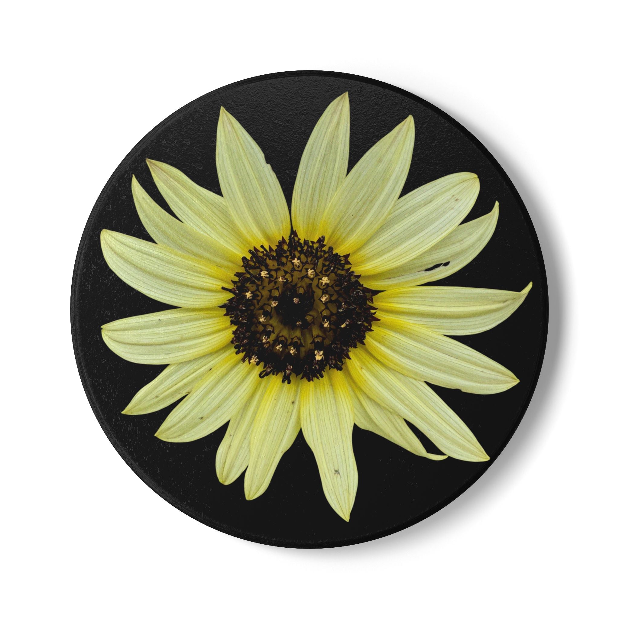 Sunflower Ceramic Coaster – Yellow Bloom Drink Coaster, Floral Table Decor