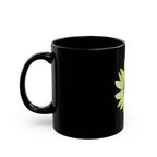 Sunflower Black Coffee Mug — Yellow Floral 11oz/15oz Ceramic