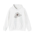 Sunflower Eye Hoodie — Minimal Botanical Graphic Sweatshirt