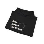 Sunflower Hoodie — "Rise Above the Storm" Inspirational Floral Pullover