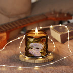 My Heart Autumn Leaves Scented Soy Candle — Amber Jar, Cozy Fall Fragrance
